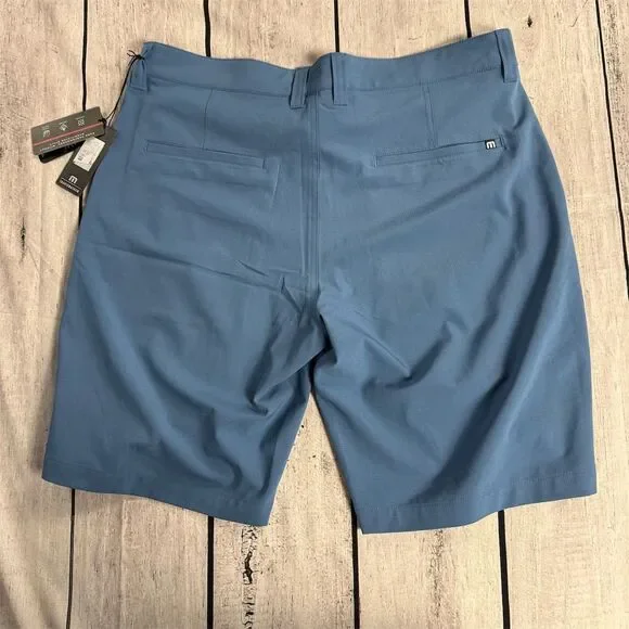 Travis Mathew Men's Golf Shorts Blue Size 34 Casual Dressy spring summer NWT - Picture 2 of 6